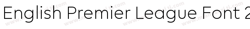 English Premier League Font 201字体转换